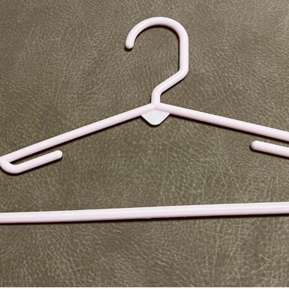 Lot of 18 Tubular Pink Hangers, Baby/Toddler Size for Closet Storage, 12” x 7”